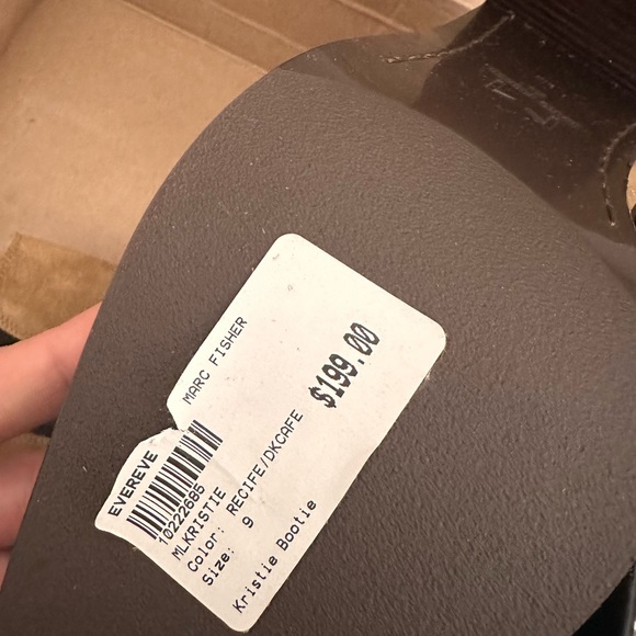 Marc Fisher Kristie Bootie in Carmel Suede Size 9 - Picture 3 of 4